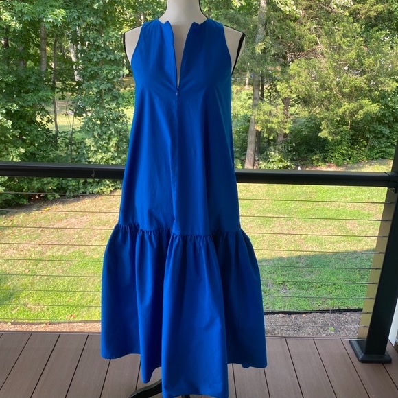 💙 COS. Blue Sleeveless Halter Maxi Dress, Size 2. THIS DRESS IS GORGEOUS ! 💙 - Picture 7 of 12